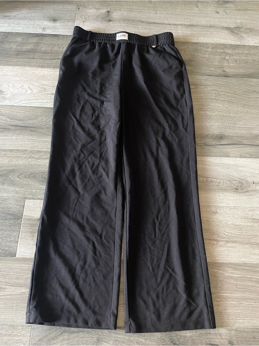 Black Wide-Leg Sweat Pants